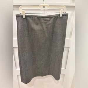 Vintage Ann Taylor Classic 96% Wool Gray Pencil Skirt
